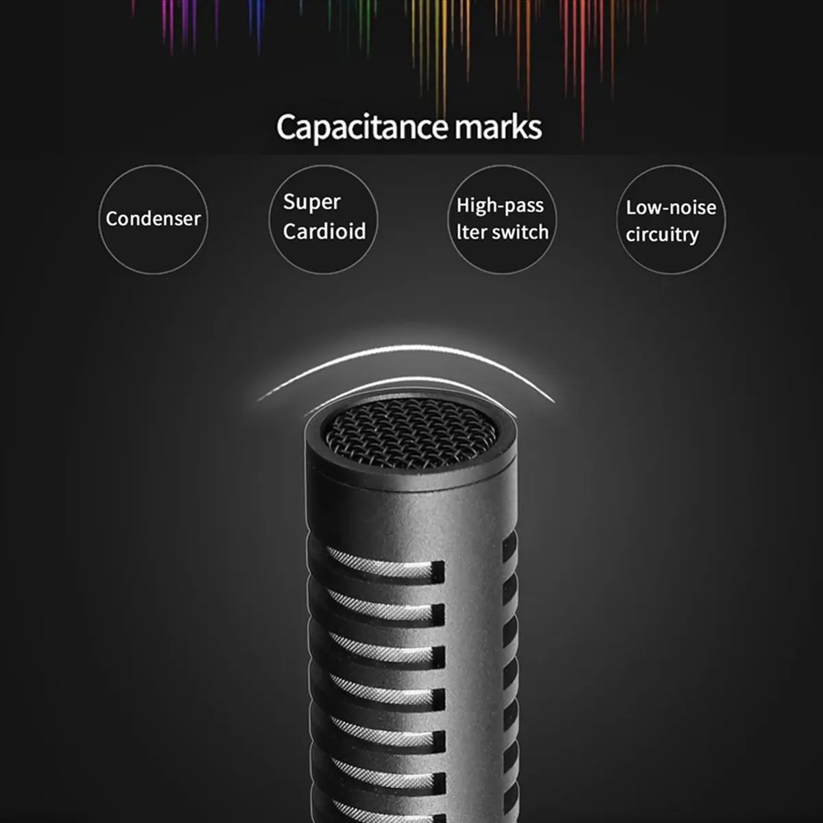 

3X Professional Condenser Microphone Interview Recording Vlog Live Mic for Canon/Nikon/Sony /DSLR 280X22mm