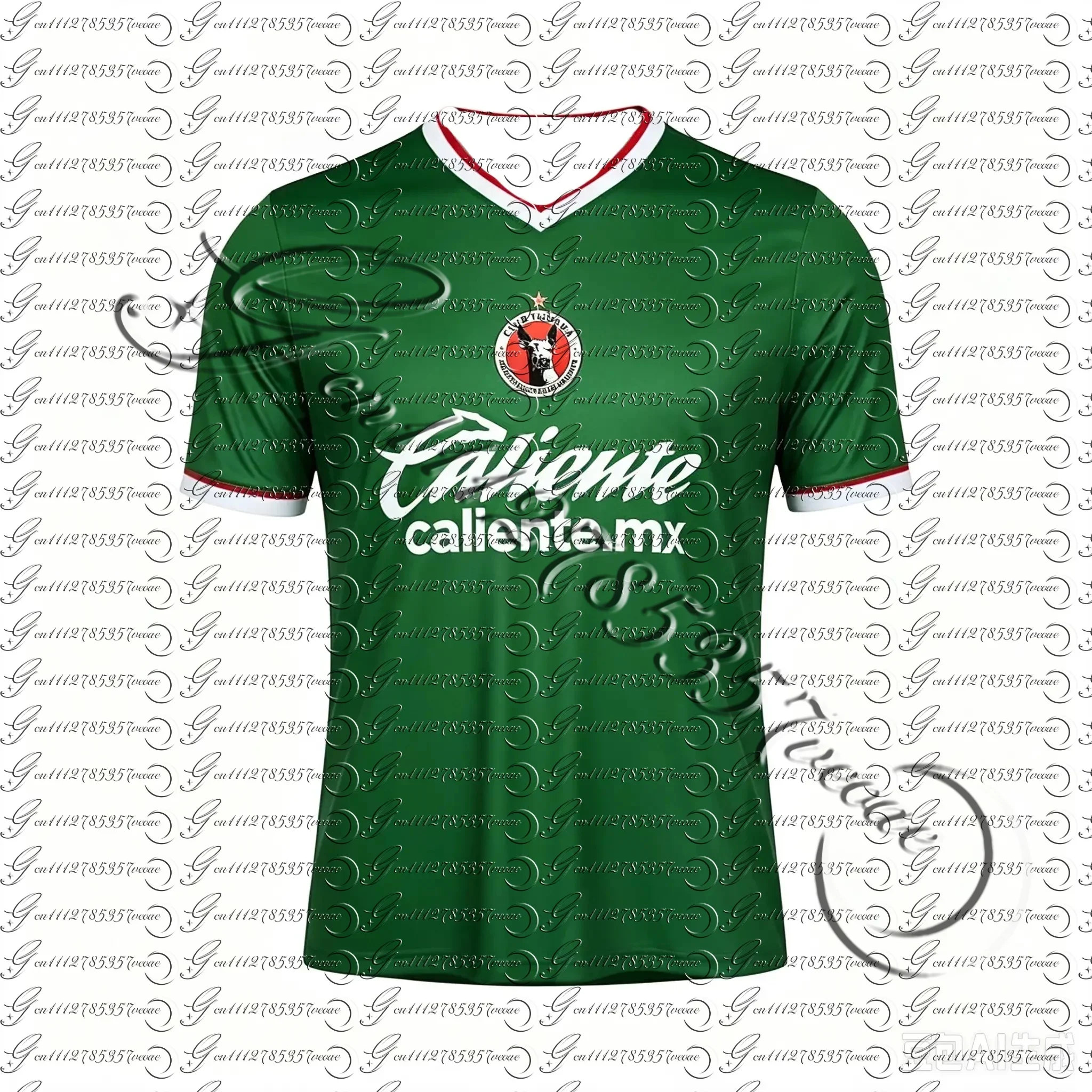 26 Herren Club Tijuana Xolos Fußballtrikot Schwarz Rot Schnelltrocknend Kurzarm Fußballshirt Training Täglich Fan Sport Familienoutfit – Detail 4