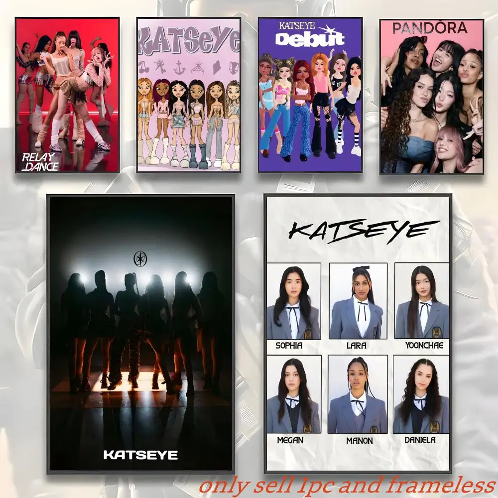 Transnational Girl Group Singer Band-KATSEYE Poster Gift with prints Home bedroom living room decoration promotion and display