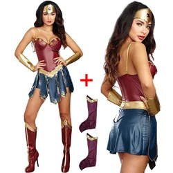 Movie Wonder Woman Cosplay Uniform Skirt Halloween Party Justice Wonder Fantasia Fancy Dress League Superhero Superwomen Costume