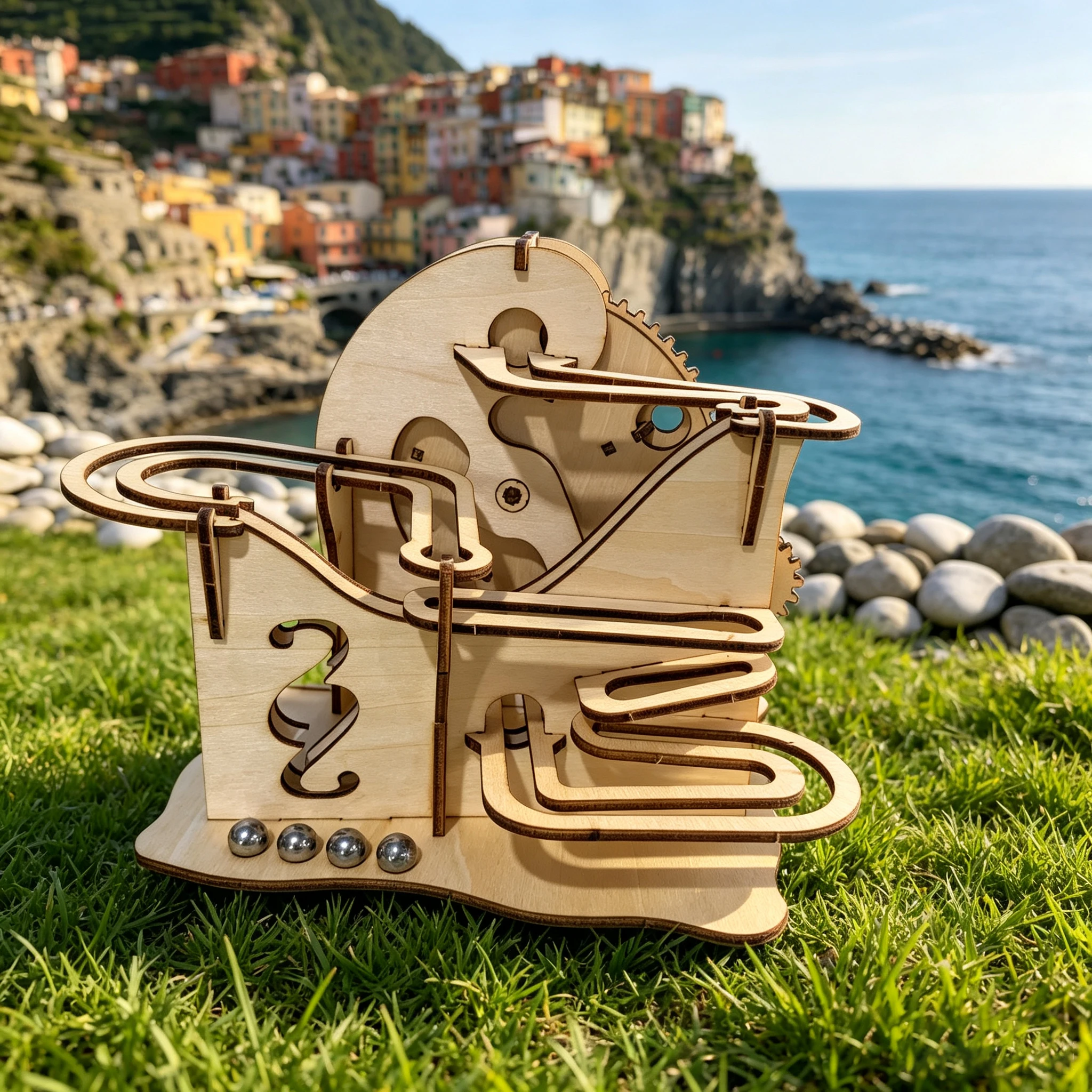 Wooden Marble Run 3D Laser Cut - đánh giá và giá Running Gear Track