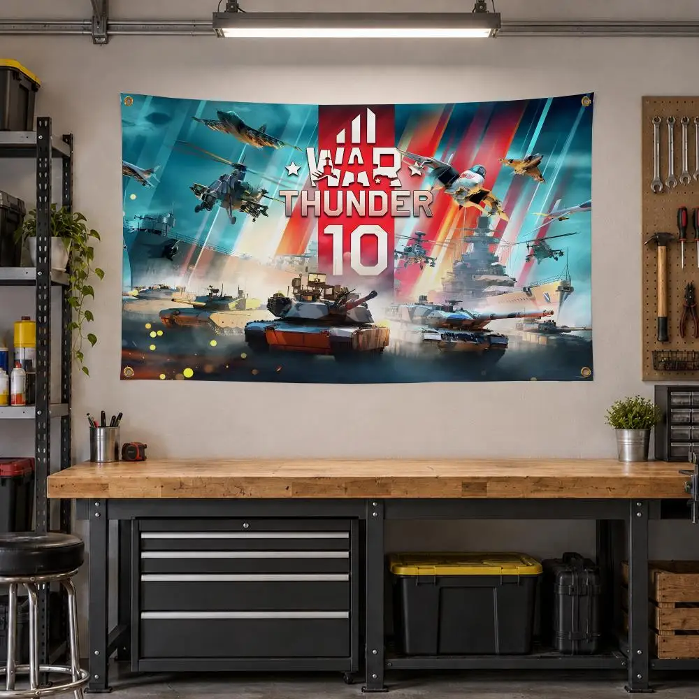 Game War Thunder Military Flags Personalized Banner Flag Room Dorm Camping Picnic Garage Bar Outdoor Wall Decor