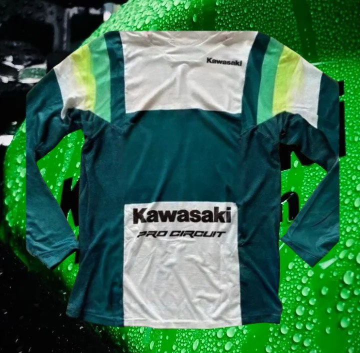 

Kawasaki Motorcycle Racing Team Men T-shirt Long Sleeve Spring Autumn Women Tee Shirts 2025 New Sports Children Clothes Tops