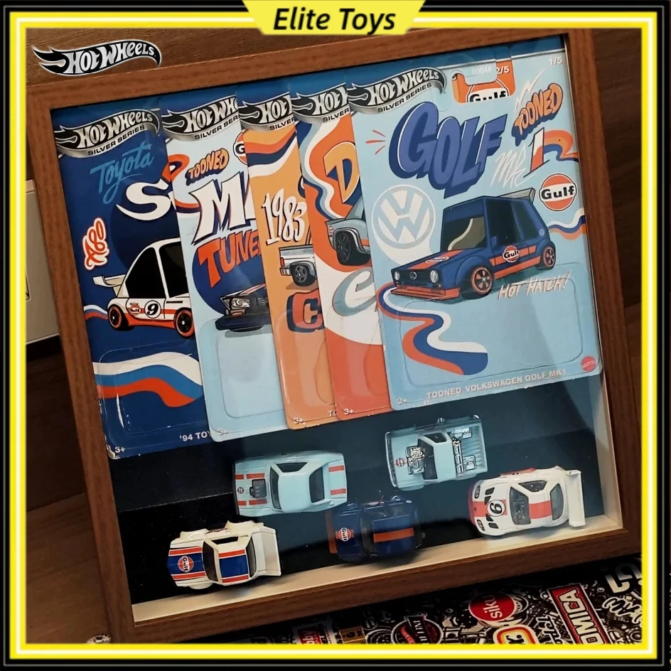 

Hot Wheels Silver Noppo Gulf Racing Set 1:64 Литая под давлением модель автомобиля Игрушка из сплава Коллекционная машина Volkswagen Dodge Chevrolet Toyota