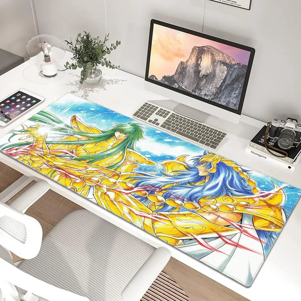 HD Printing Anime Saint Seiya Mousepad Natural Non-slip Rubber Game Mouse Durable Desktop Mousepads Keyboard Pad 700×400 Deskmat