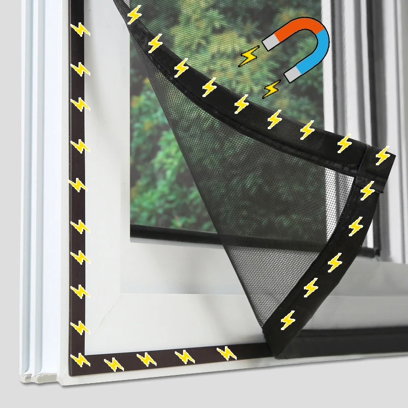 2025 New magnetic screen window，mosquito net adopts invisible and insect and fly proof gauze curtain，Suitable for doors, windows