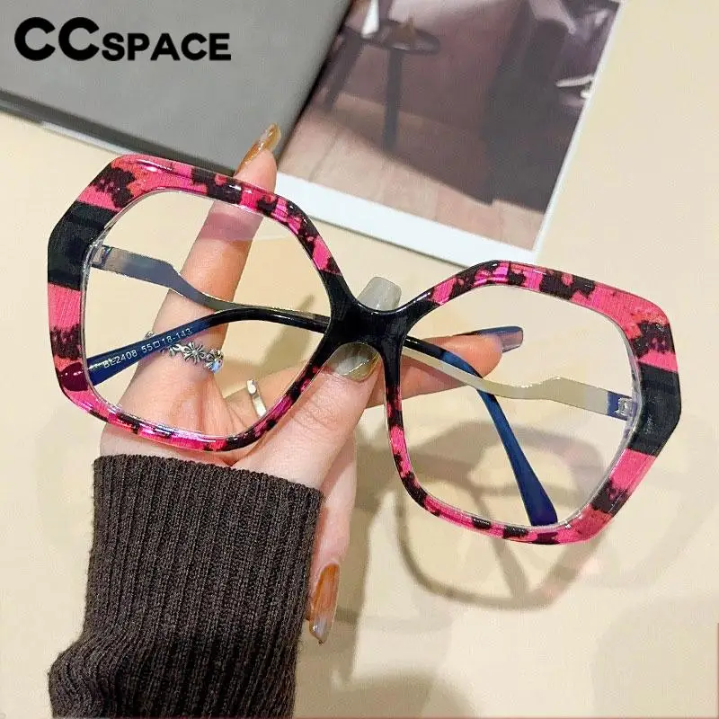 R57426 Trend Colorful Optical Reading Spectacles Ladies Polygon Large Size Presbyopic Eyeglass Dioptric +0.50 +1.00 +2.00 +3.00