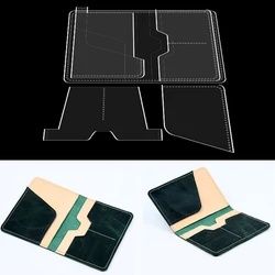 YOMDID 5PCS Passport Holder Airline Ticket ID Organizer Acrylic Template DIY Wallet Making Acrylic Mold Leathercraft Supplies