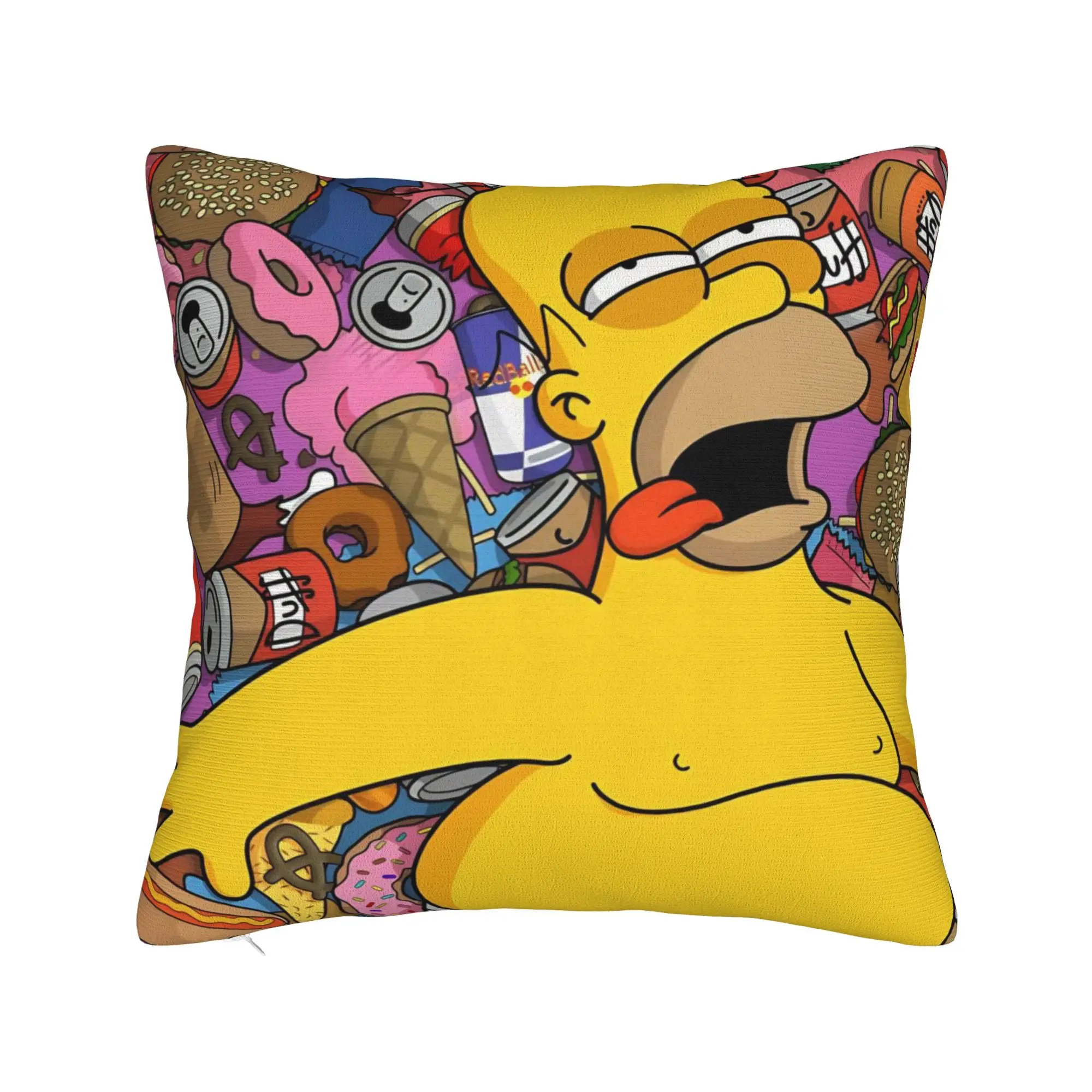 Anime S-Simpsonss Cartoon  Pillowcase Merch Soft Cushion Cover Decor  Pillow Case Cover Home Multiple Sizes