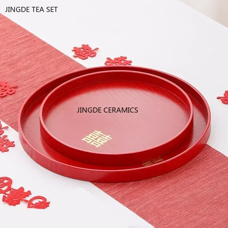 Red Ceramic Tea Set, Chinese Wedding Tea Set, Handmade Tea Pot Set, Special Customized Home Porcelain Beauty Tea Cup Set