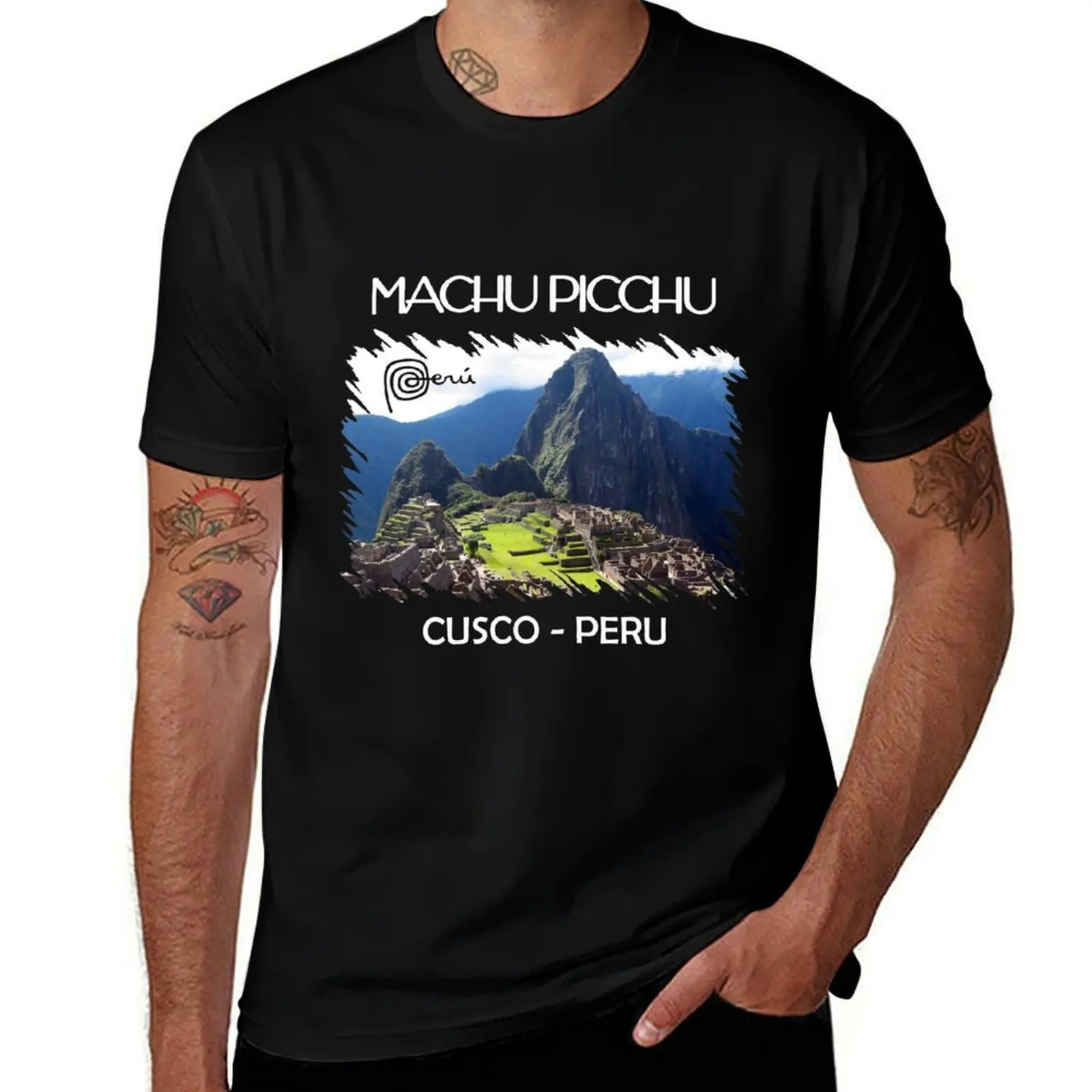 

Machu Picchu Peru Llama Cusco T-Shirt t shirts for man pack white t shirt personalised t shirt custom print T-shirt