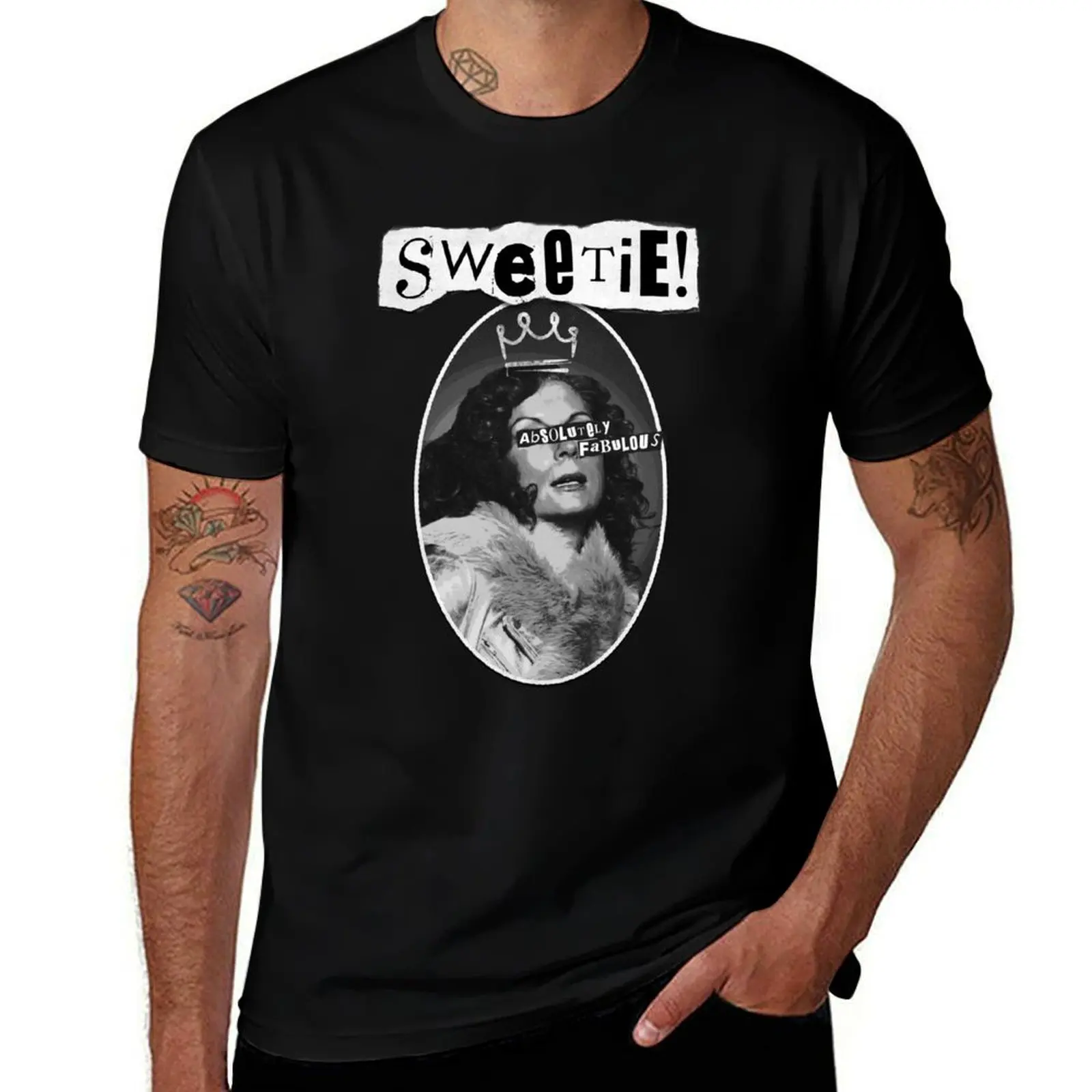 Ab Fab Sweetie! Eddie Absolutely Fabulous Retro T-Shirt Daily Casual Short Sleeve Tee Shirt T-Shirt
