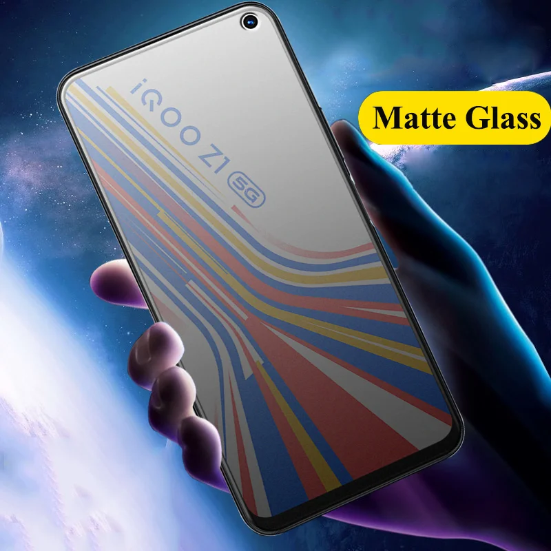 Matte Frosted Glass For VIVO IQOO 7 8 9 5 IQOO Neo 5 Lite 5S 5 6 SE 3 Tempered Glass For IQOO Z1 Z1X Z3 Z5 Z5X Screen Protector