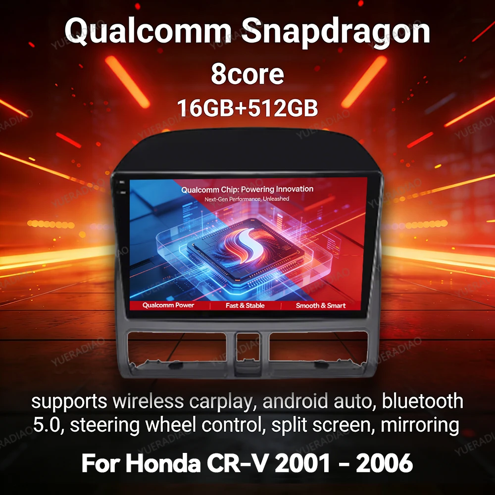 Android 17 Car Radio For Honda CR-V CRV 2 2001 2002 2003 - 2006 Multimedia Video Player 4G LTE 5G WIFI 2DIN GPS NAVI Head Unit
