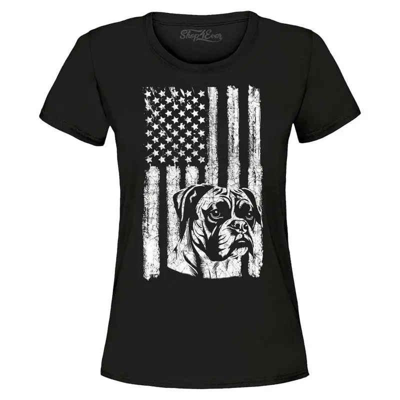 

Женская футболка-боксер с американским флагом, рубашка США