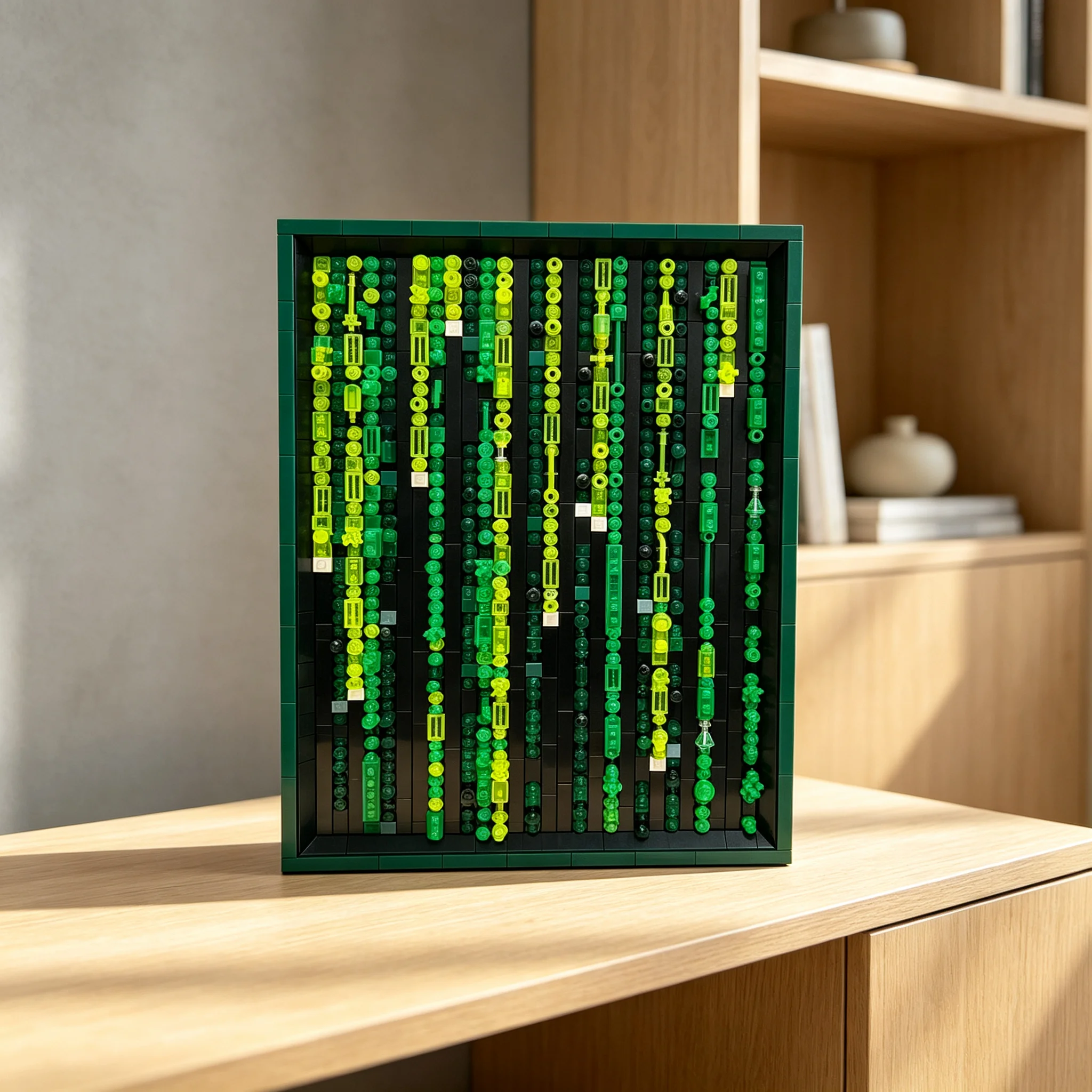 985pcs MOC The Matrix Code Poster Model Building Blocks Christmas Gift Construction Toy Brick Art Collection Creative Home Decor