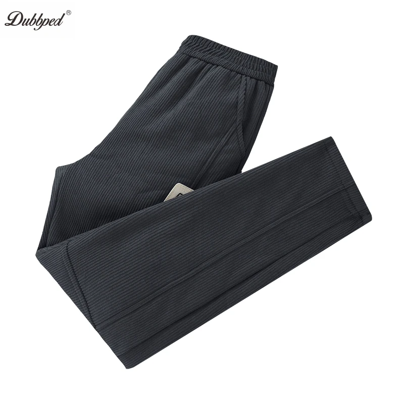 Dubbped Children Trousers Girls Boys Autumn Winter Fleece Thickening Solid Brown Black Grey Sport Casual Corduroy Pants 5-16 Y