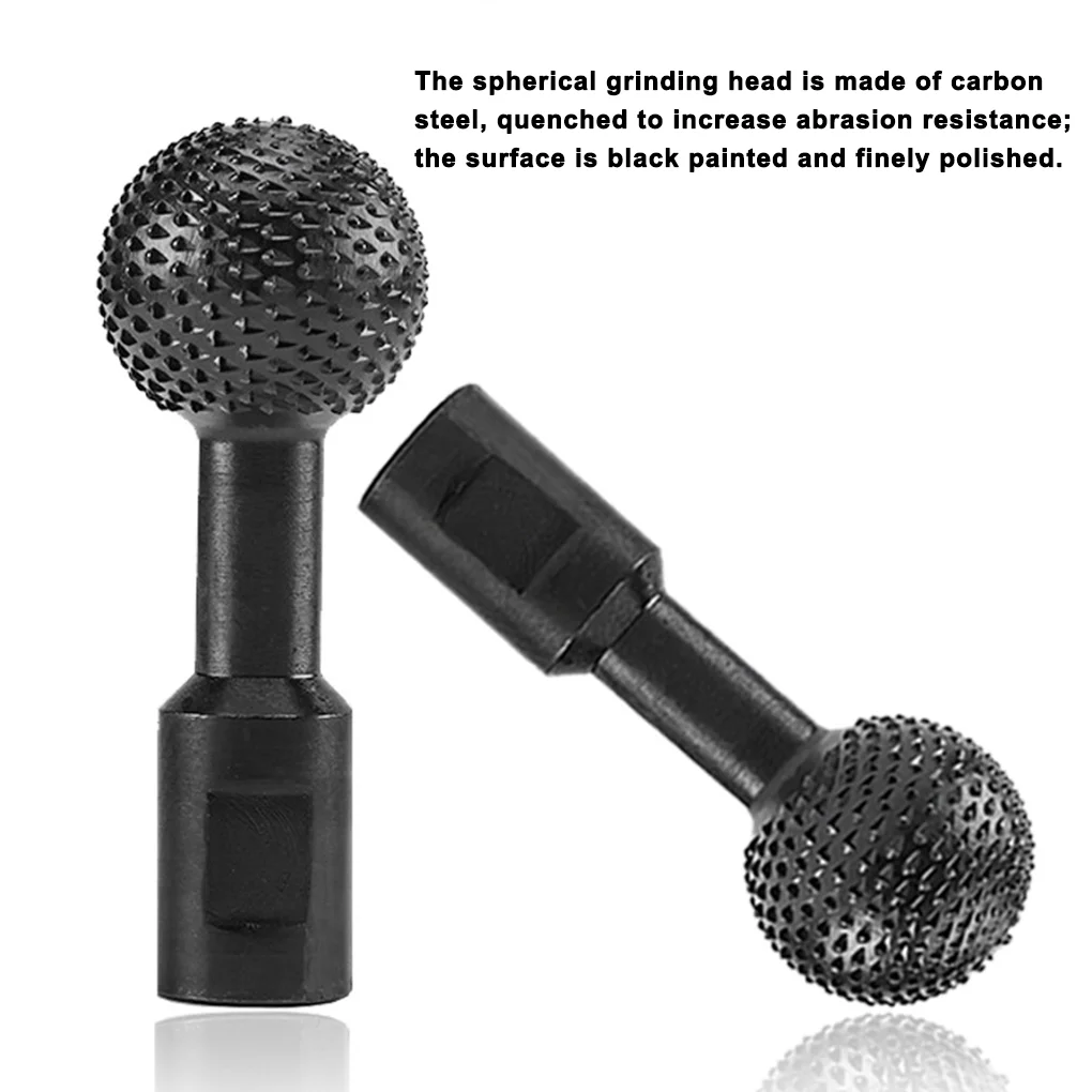 Sphere โรตารี่หัวขัดไม้ขัดแกะสลักแกะสลักดอกสว่านหัวเจาะ Ball Gouge หัวขัดลูกหมูเครื่องมือ