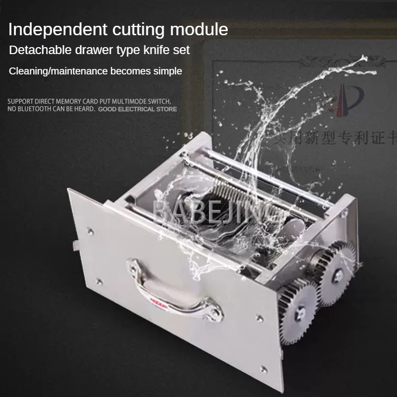 2025 НОВЫЙ электрический мясорубка с выдвижным ящиком, 110-220 В, коммерческий измельчитель овощей из нержавеющей стали