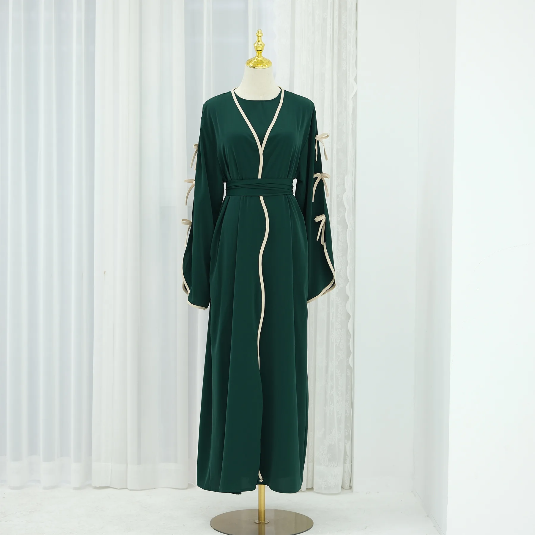 Femmes musulmanes dubaï moyen-orient Robe à nœud Abaya nœud vêtements