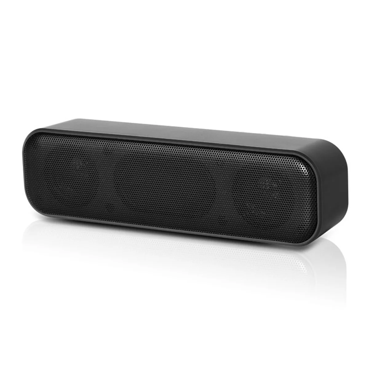 USB Powered Soundbar Desktop Speaker Wired Computer Sound Box for TV Desktop Laptop with 2 Subwoofers Music Player