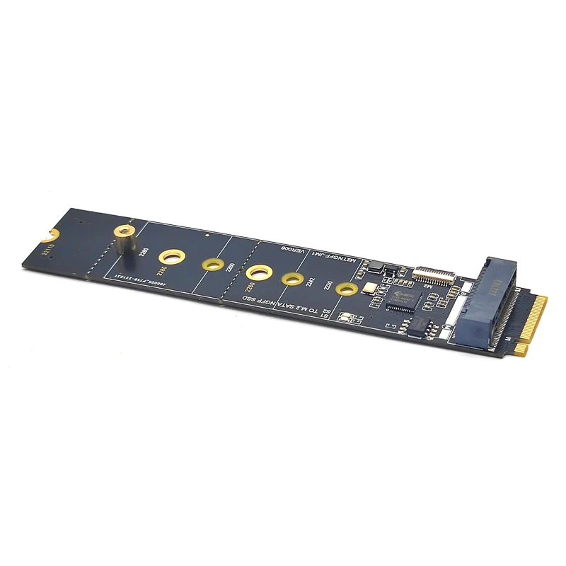 NVME to M.2 SATA SSD Adapter M Key to B+M Key SSD M2 Adapter Convert Card Riser JMB582 Chip for 2230 2242 2260 2280 M.2 SATA SSD