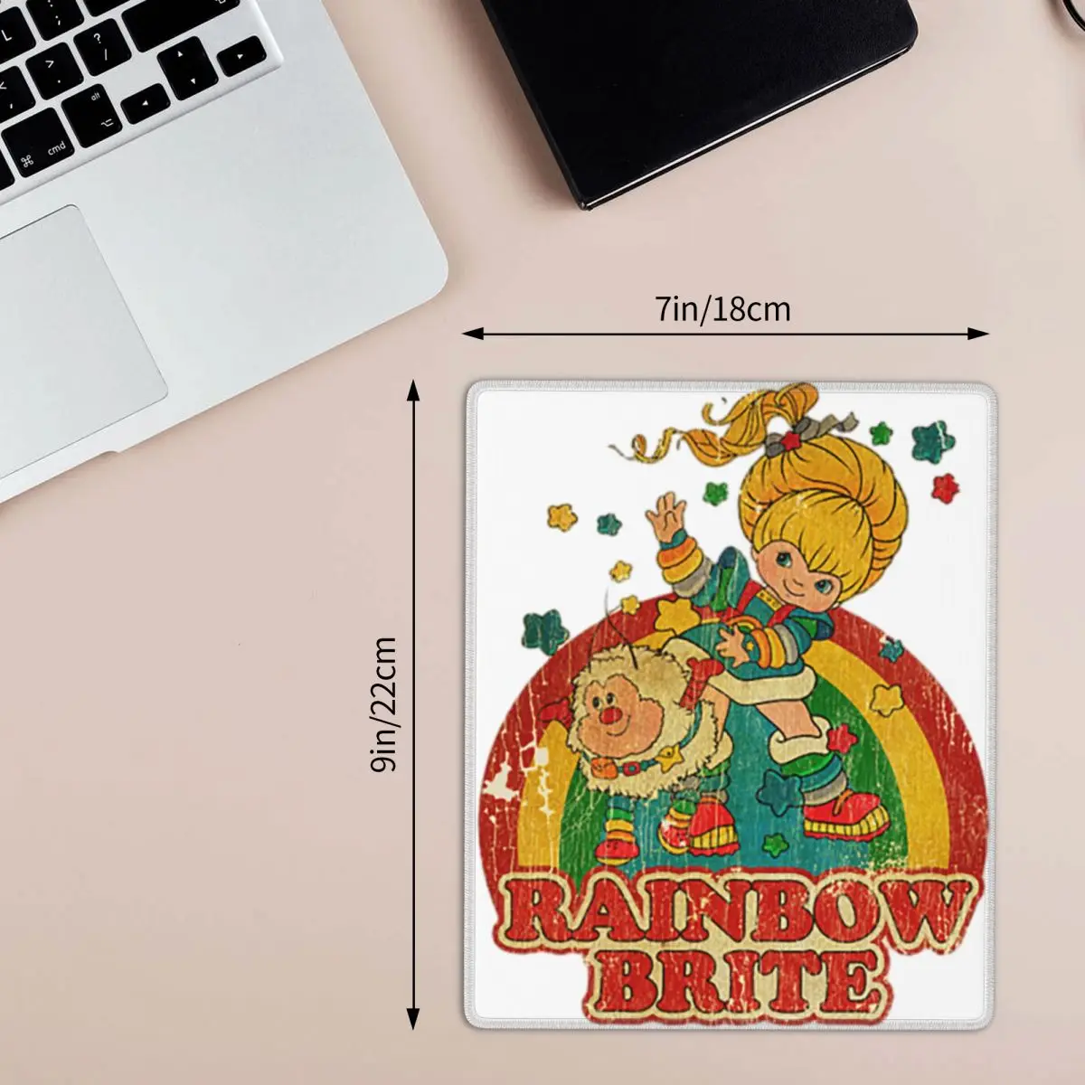 RETRO VINTAGE RAINBOW BRITE 7x9 in 22x18 cm Mouse Pad Computer Keyboard Mouse Mat Gamer PC Laptop Desk Mat