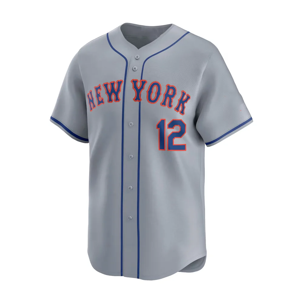 24/25 Summer Adult New York Baseball American Baseball Training Jerseys Sports Jersey 12 Number Lindor Cool T-shirt Quick-Dry