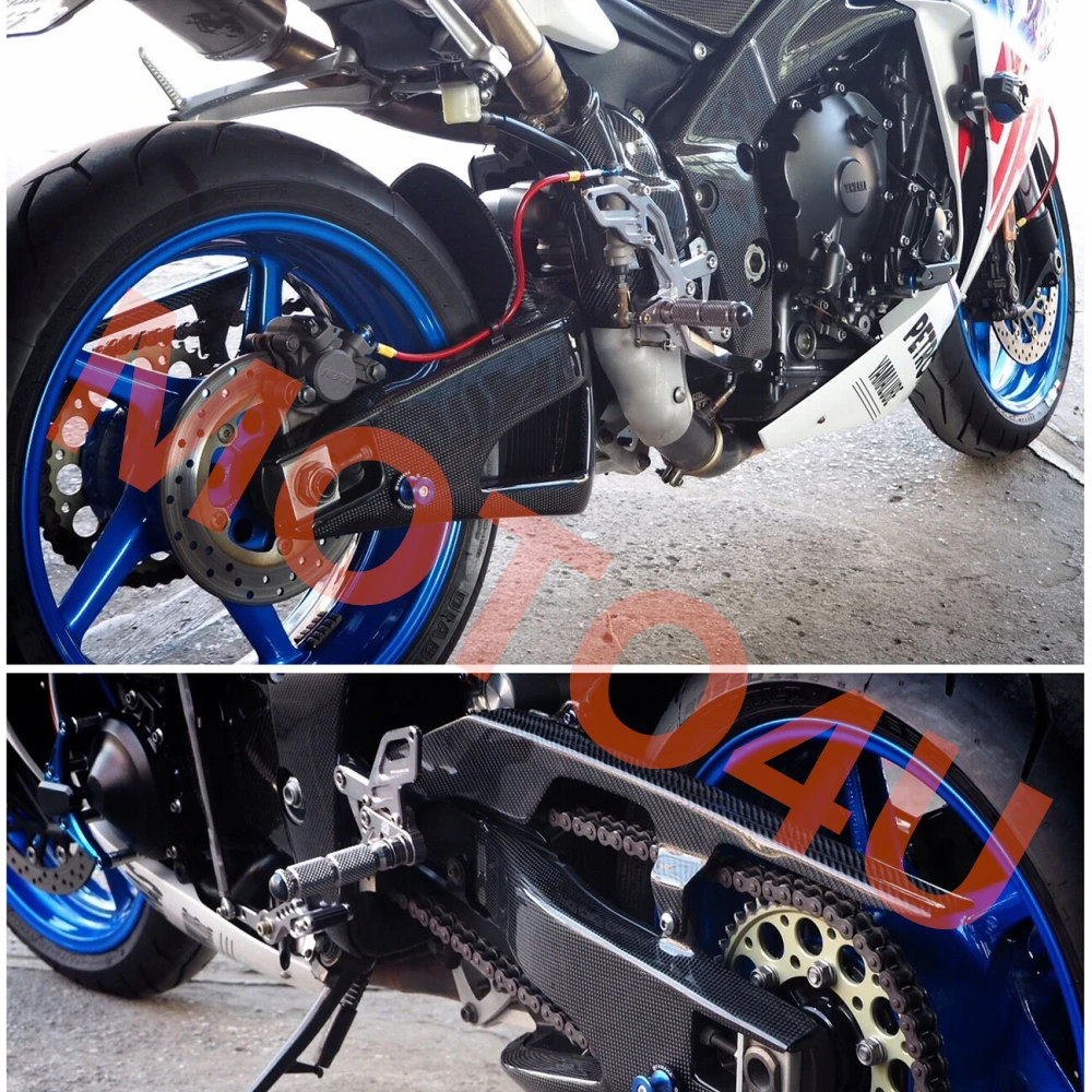 ヤマハYZF-R1 2009 2010 2011 2012 2013 2014炭素繊維オートバイカバーとスイングカバープロテクター完全版