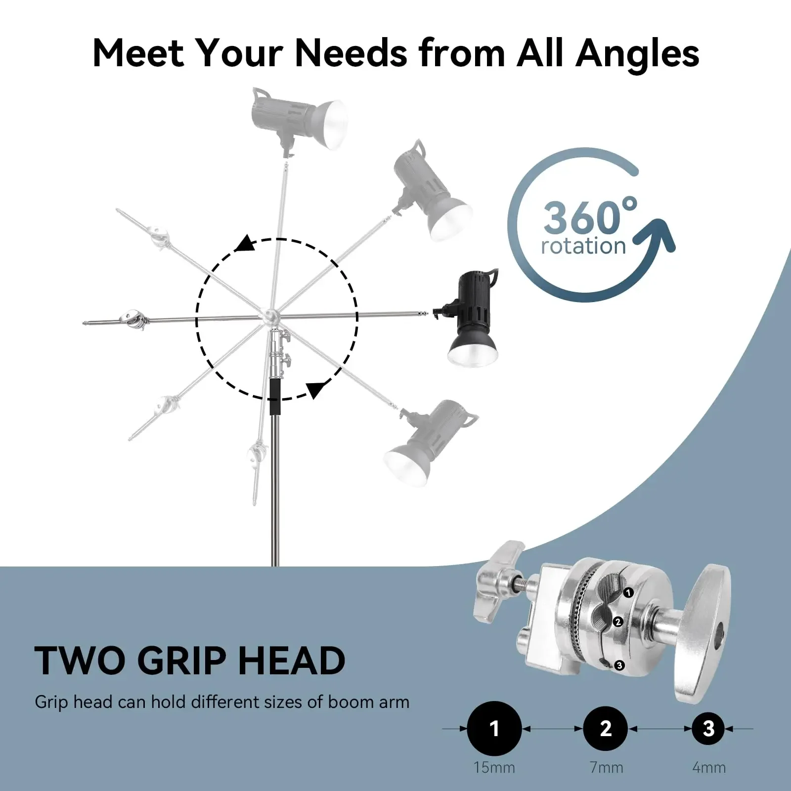 헤비 듀티 텔레스코픽 매직 레그스 휴대용 삼각대 스피드라이트 카메라 스튜디오 포토 박스 조명 홀더 사진 조명 C 스탠드