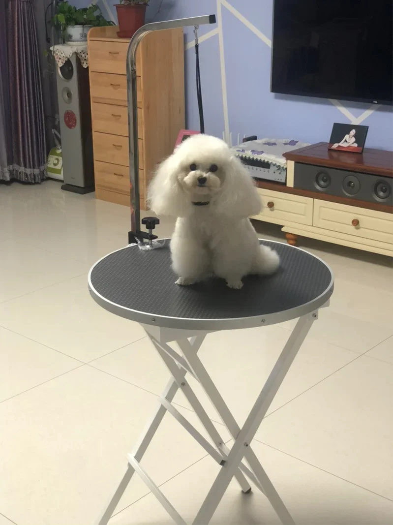 Pet grooming table dog household folding circular shearing table suspender Teddy bear bathing table