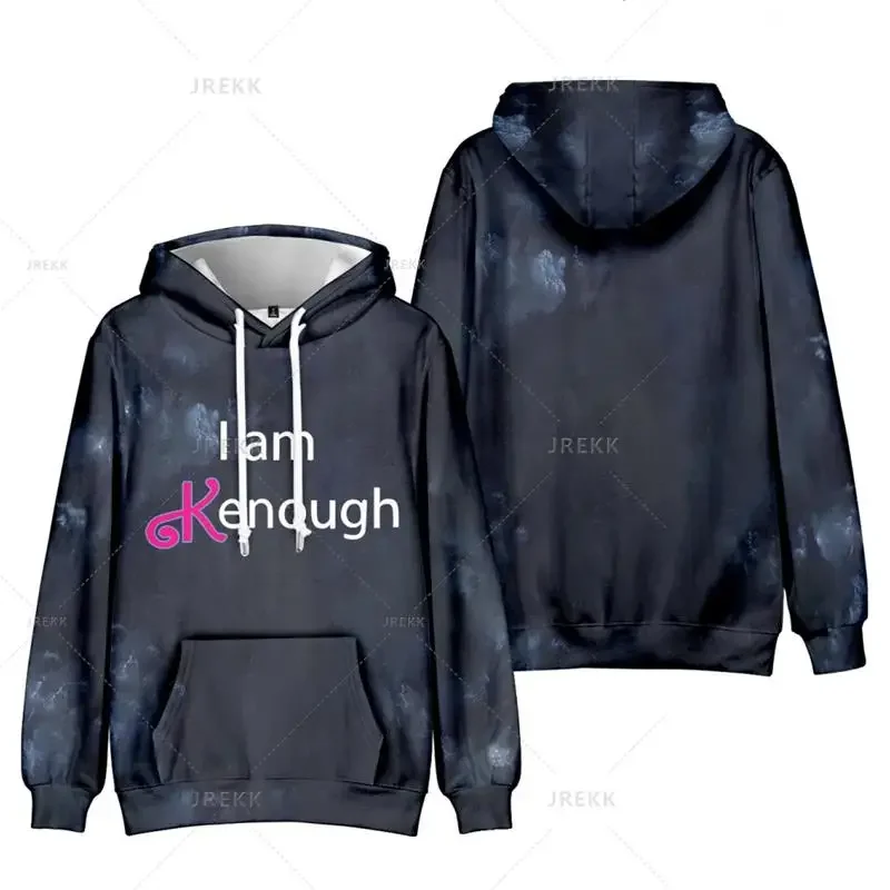 I Am Kenough Merch Hoodies Unisex Hooded Sweatshirt Casual Clothing Fashion Tie Dyes Cosplay Spots Streetwear for Kids Adults