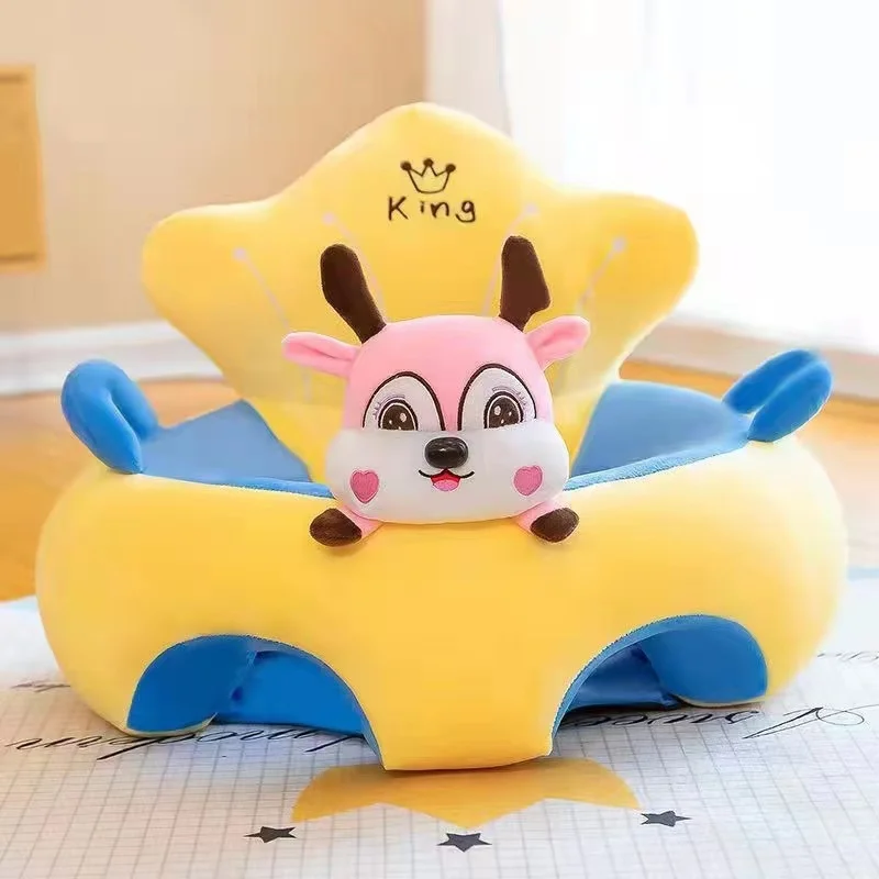 Baby learning seat cartoon infant classmate sitting on sofa plush toy sitting small sofa stool without filler