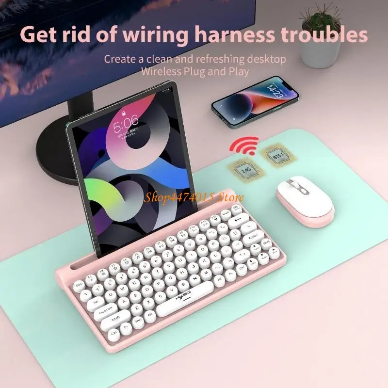 K1AA 2.4G Беспроводная клавиатура и мыши Protable Mini Keyboard Combo Set для ноутбука для ноутбука настольный компьютер на