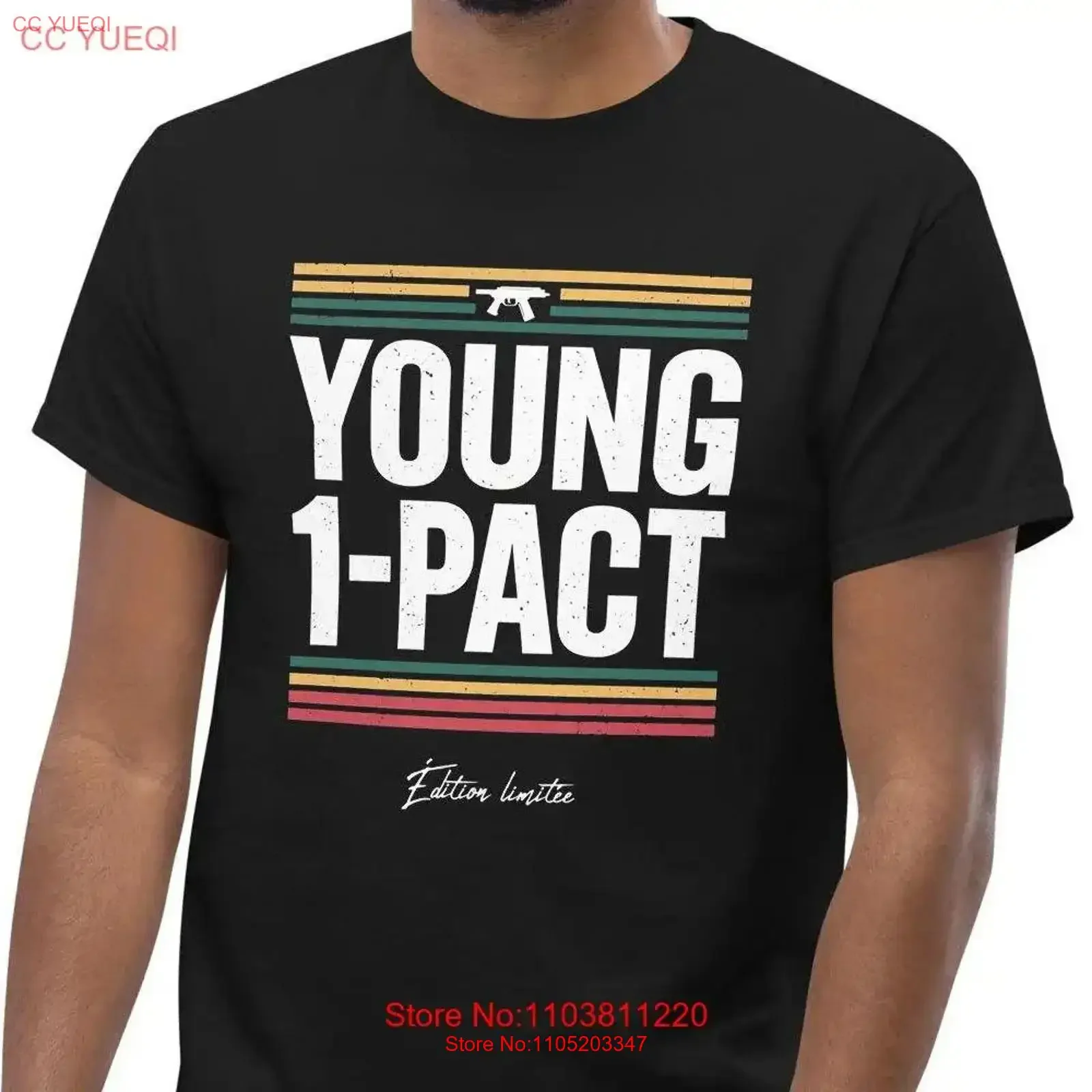 Camiseta Young 1 Pact, camiseta de edición limitada, ropa de diseñador lavada vintage para hombre, ropa de calle versátil, Top suave para uso diario