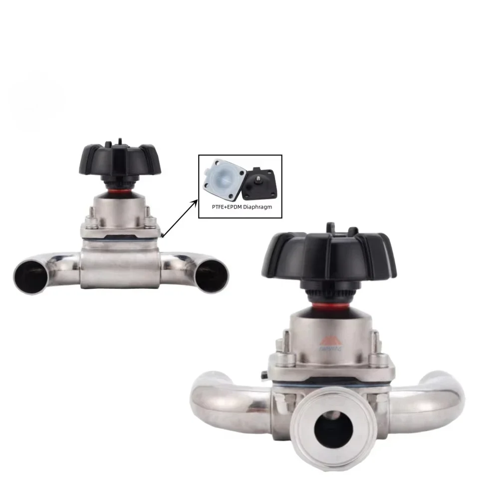 High Quality Sanitary Stainless Steel 316L U-Shaped  Aseptic Diaphragm Valve