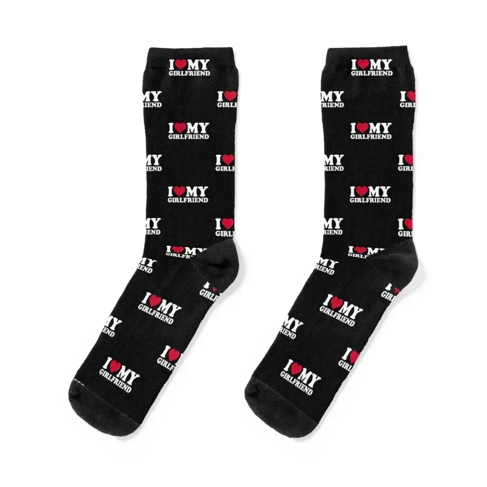 I Love My GF Socks Toe deportes retro medias deportivas locas calcetines de hombre de lujo para mujer