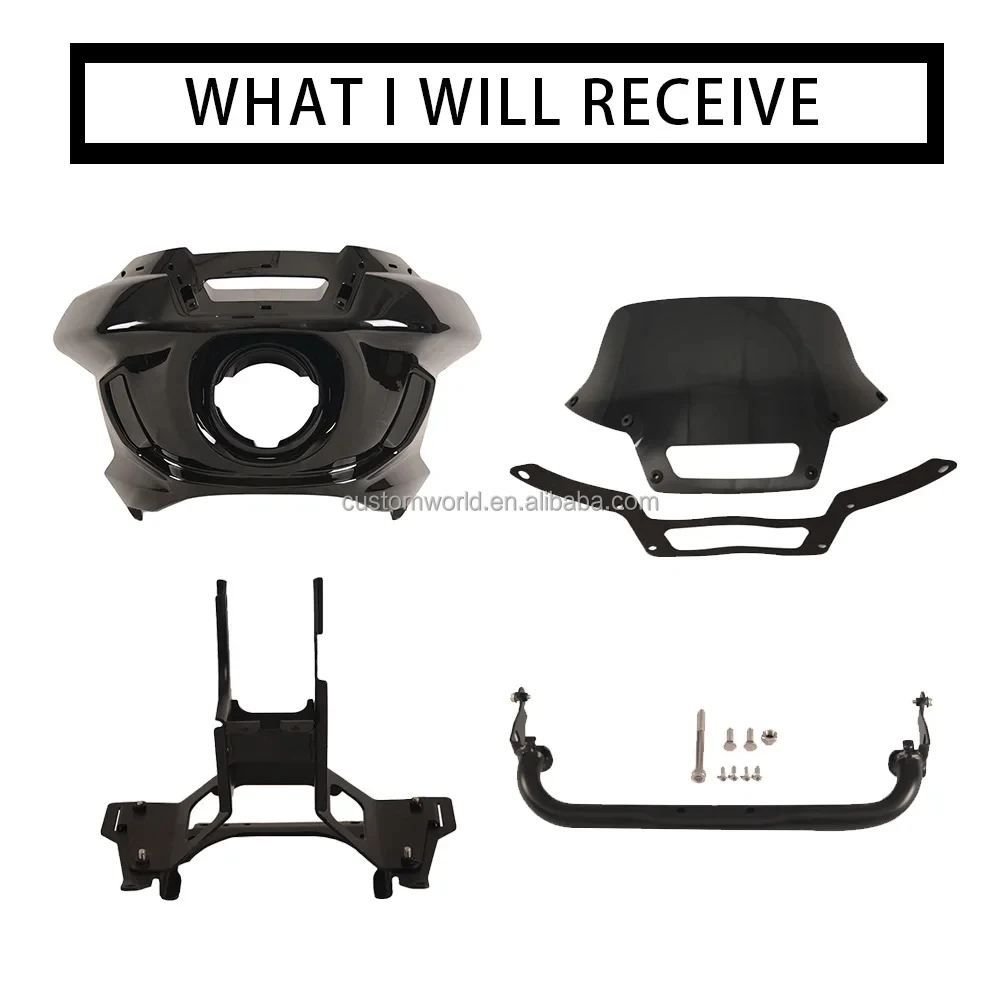Motorcycle ST Style Club Style Headlight Fairing for Softail Street Bob Low Rider 2018-2023