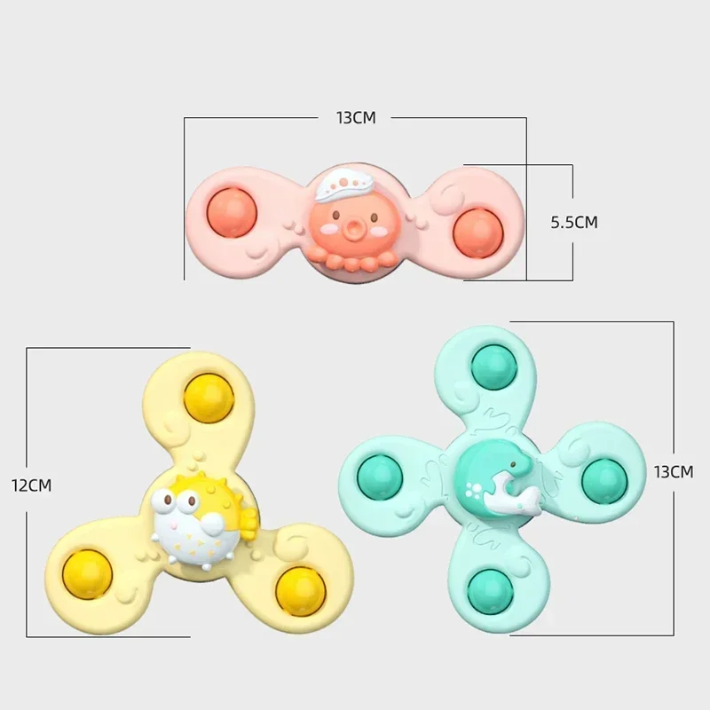 Baby Bath Toys For Boy Children Bathing Sucker Spinner Suction Cup Toy For Kids Funny Child Rattles Teether Toddler Toys