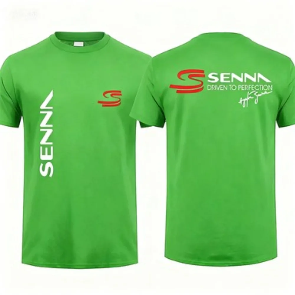 الصيف في الهواء الطلق شخصية الأزياء الرياضية البرازيلي الفورمولا واحد قصيرة الأكمام جولة الرقبة تي شيرت الرجال جديد أعلى تي شيرت #4