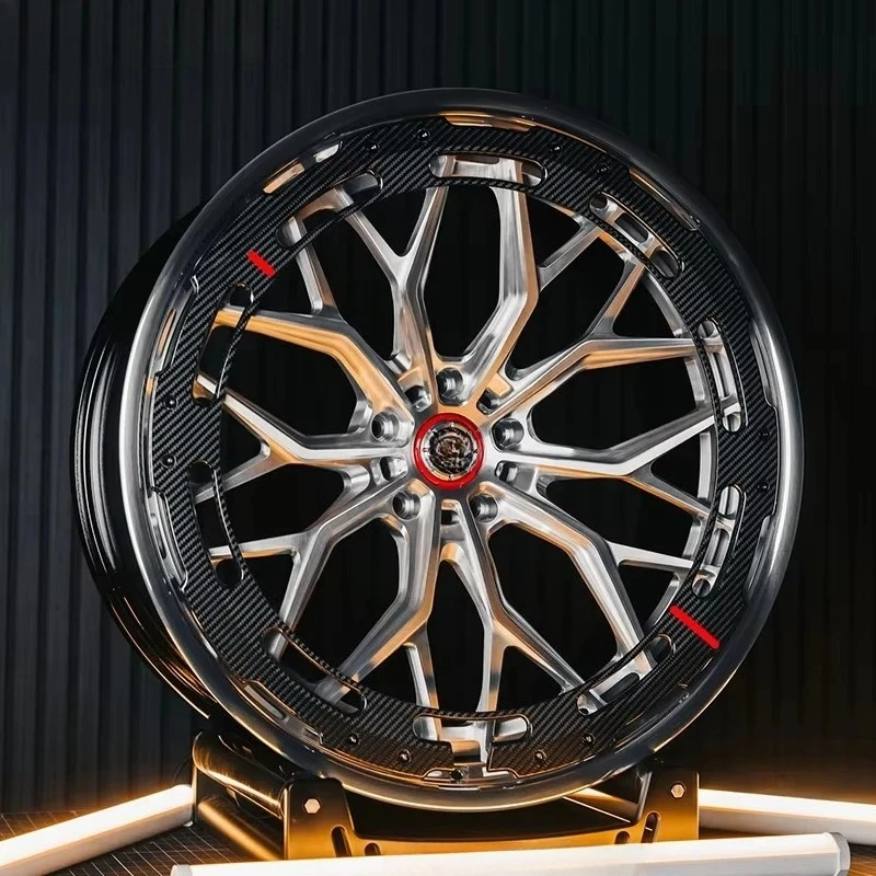 

Forged Wheel Carbon Fiber Aero Kit Brushed Centers 18 19 20 21 22 Inch 5x114.3 5x112 Rim 5x130 6x139.7 Wheel for Luxury Car
