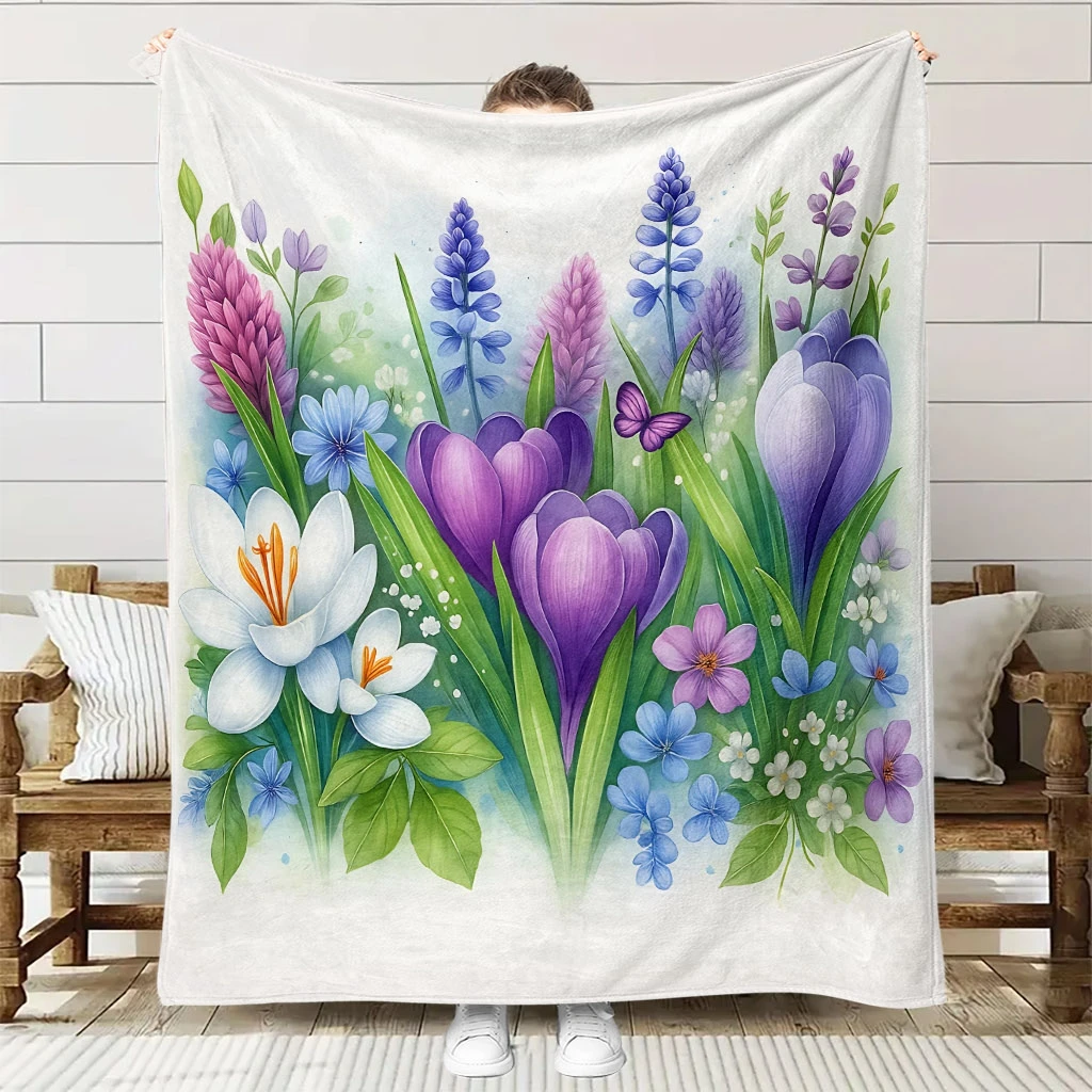 

Top pick1pc Dachshund Flannel Blanket Gingham Bone Paw Print Polyester All-Season Contemporary Throw