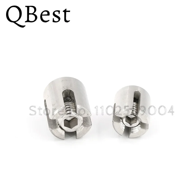2PCS 316 Stainless Steel Cross Cable Clamps Wire Rope Clip for Wall Trellis 3mm*M10 4mm*M12 5mm*M12 6mm*M12