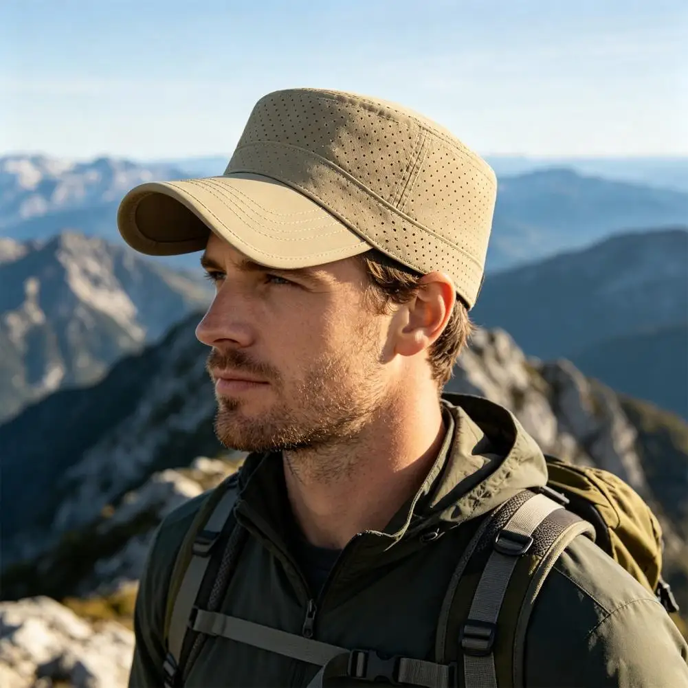 Comfortable Summer Hat Outdoor Sun Protection Hat, Quick-Drying Mesh Baseball Hat for Running Hiking Biking Fishing