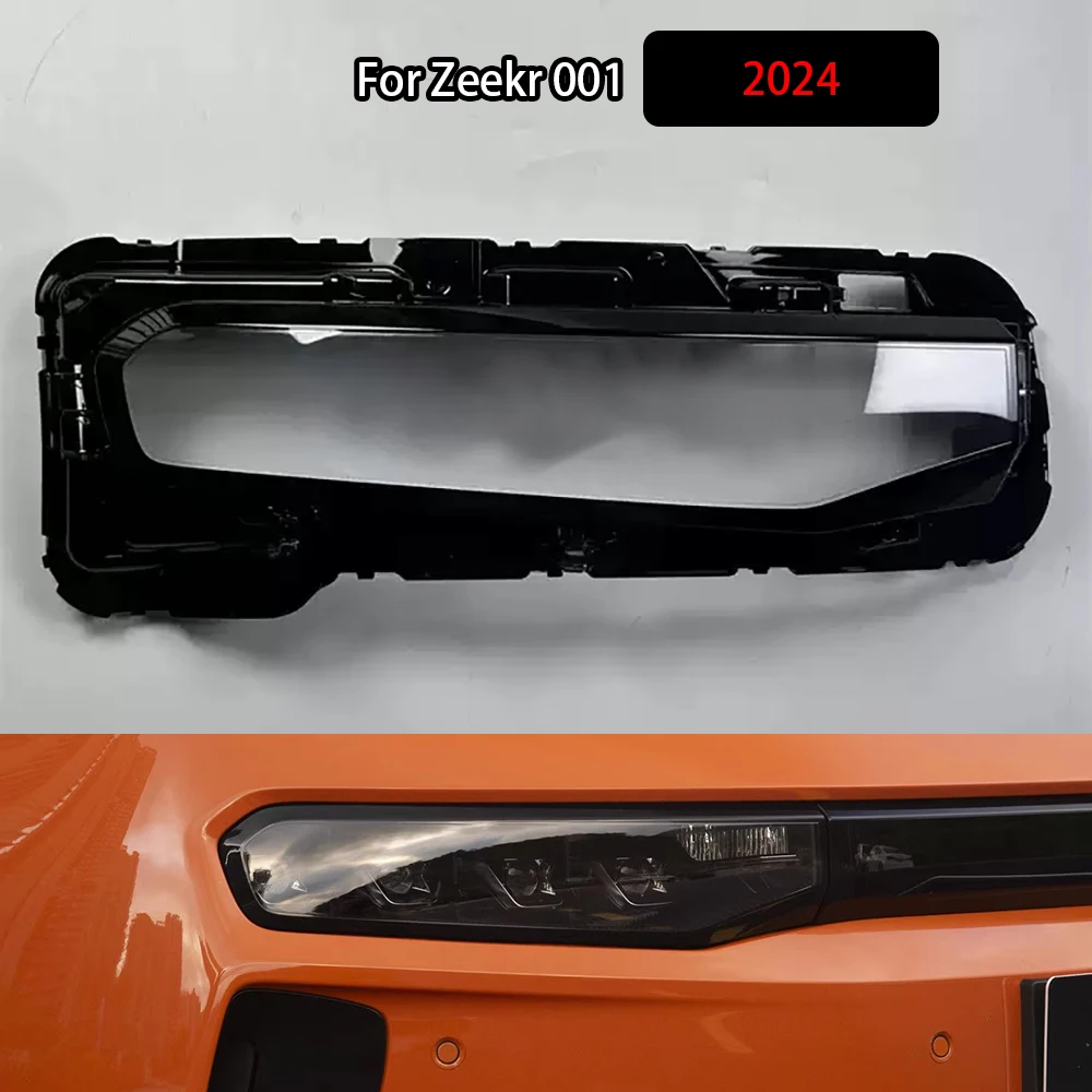 

For Zeekr 001 2024 Headlight Cover Transparent Lampshade Lamp Shade Plexiglass Replace Original Lens