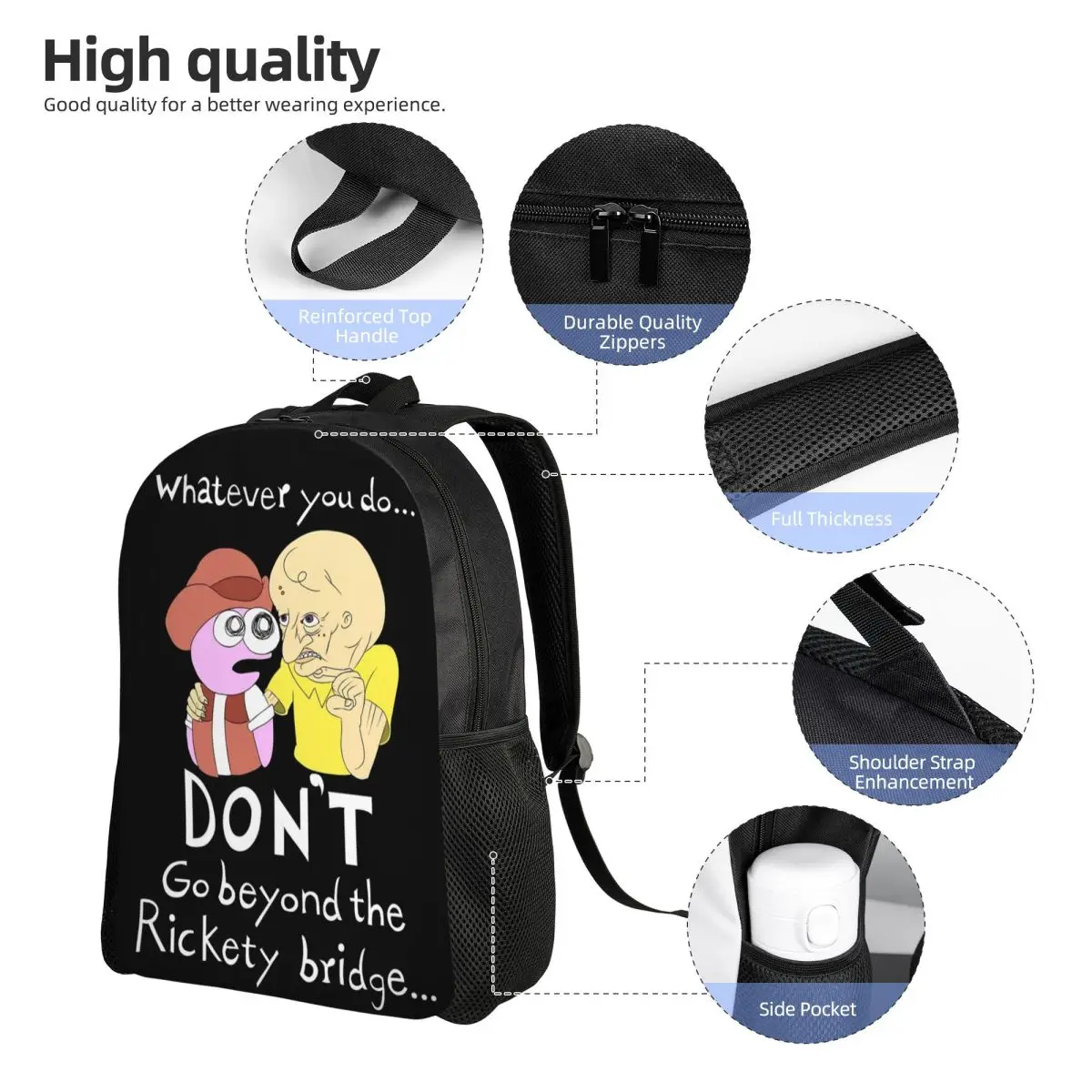 Children's Smiling Friends Cartoon Backpack Preschool Kindergarten Backpacks Bag for Boys and Girls