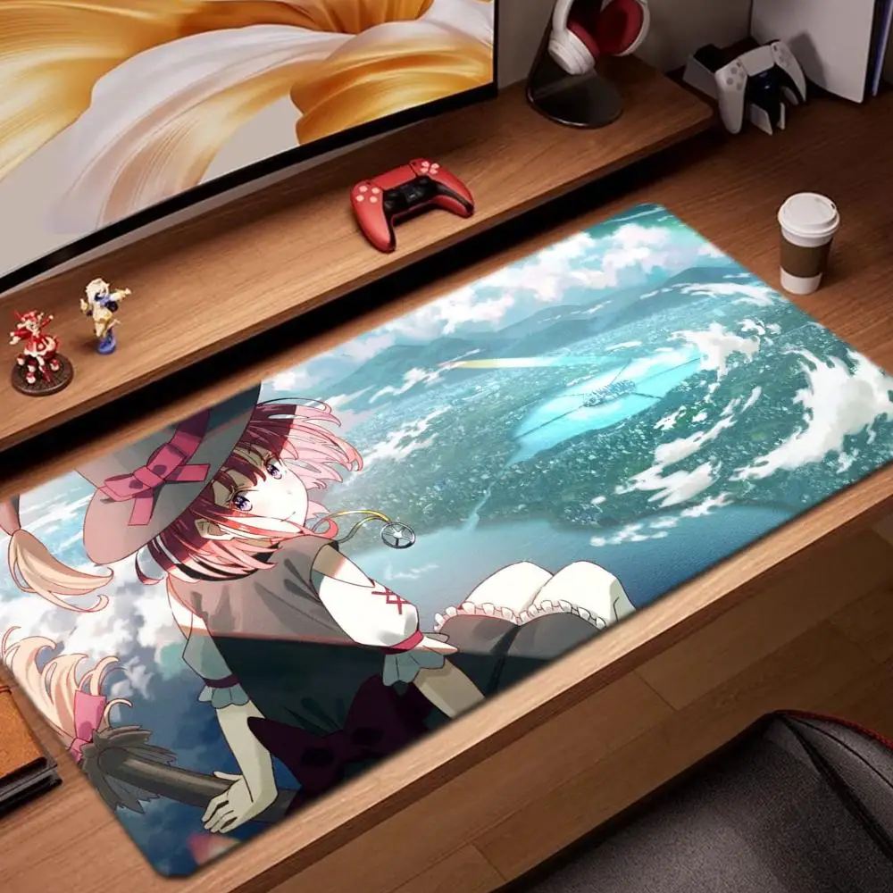 

anime witch Mouse Pad Game Accessories keyboard pad XXL large locking edge 900X400 mm table mat Gaming mousepad