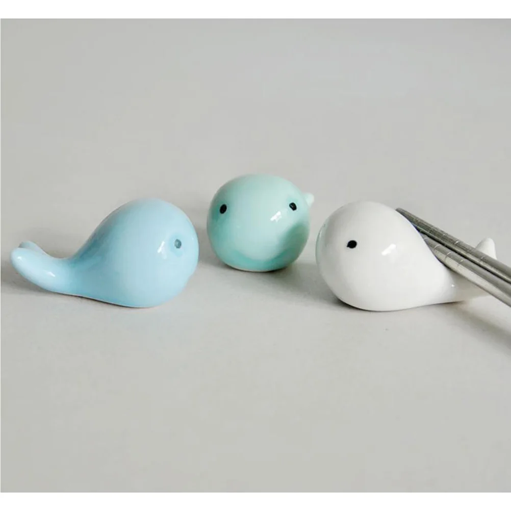 

6Pcs Ceramic Fish Shape Chopsticks Rest Holder Spoon Fork Stand Cute Chopstick Pillow Tableware Holder for Birthday Celebration