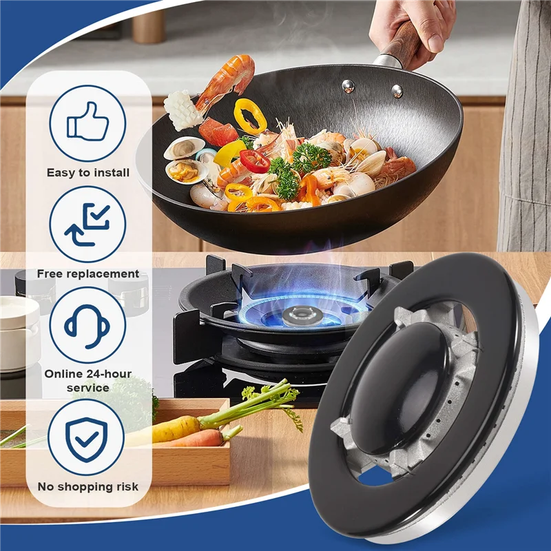 BAAN-Tapas para quemador de estufa de Gas, juego de tapas para quemador de estufa de Gas de 5 PS, tapas para quemador para cubiertas superiores de estufa SABAF de repuesto para estufas SABAF