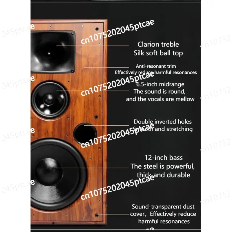 

A-1321 12 Inch Passive Bookshelf Speaker HIFI Fever 3 Frequency Horn Tweeter Double Guide Hole 180W 4/8Ohm